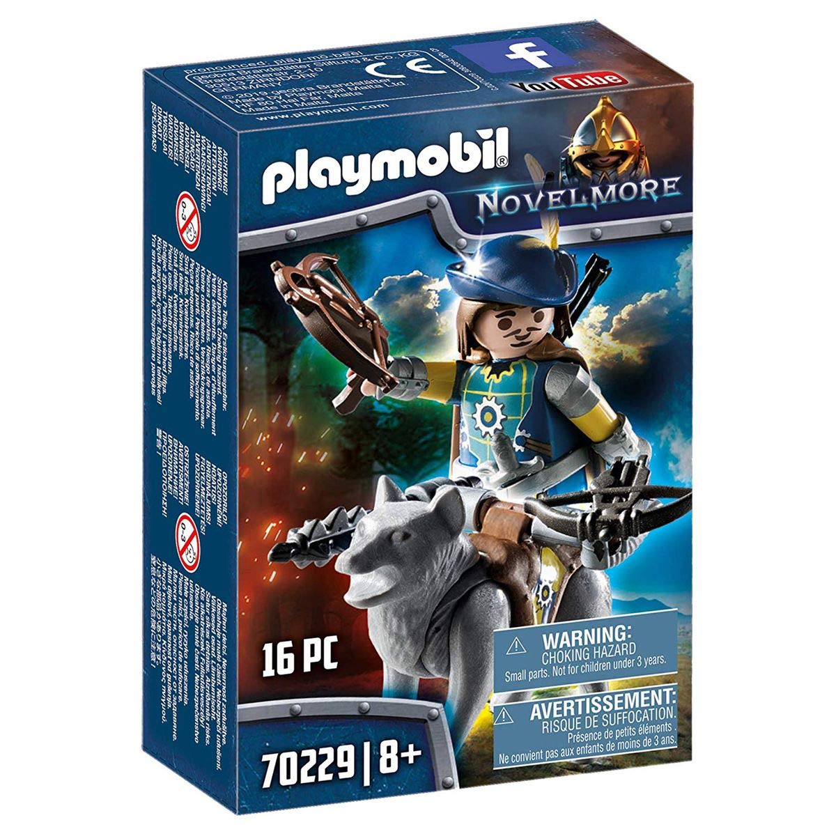 PLAYMOBIL Novelmore 70229 Novelmore Armbrustschütze mit Wolf, Für Kinder von 4-10 Jahren