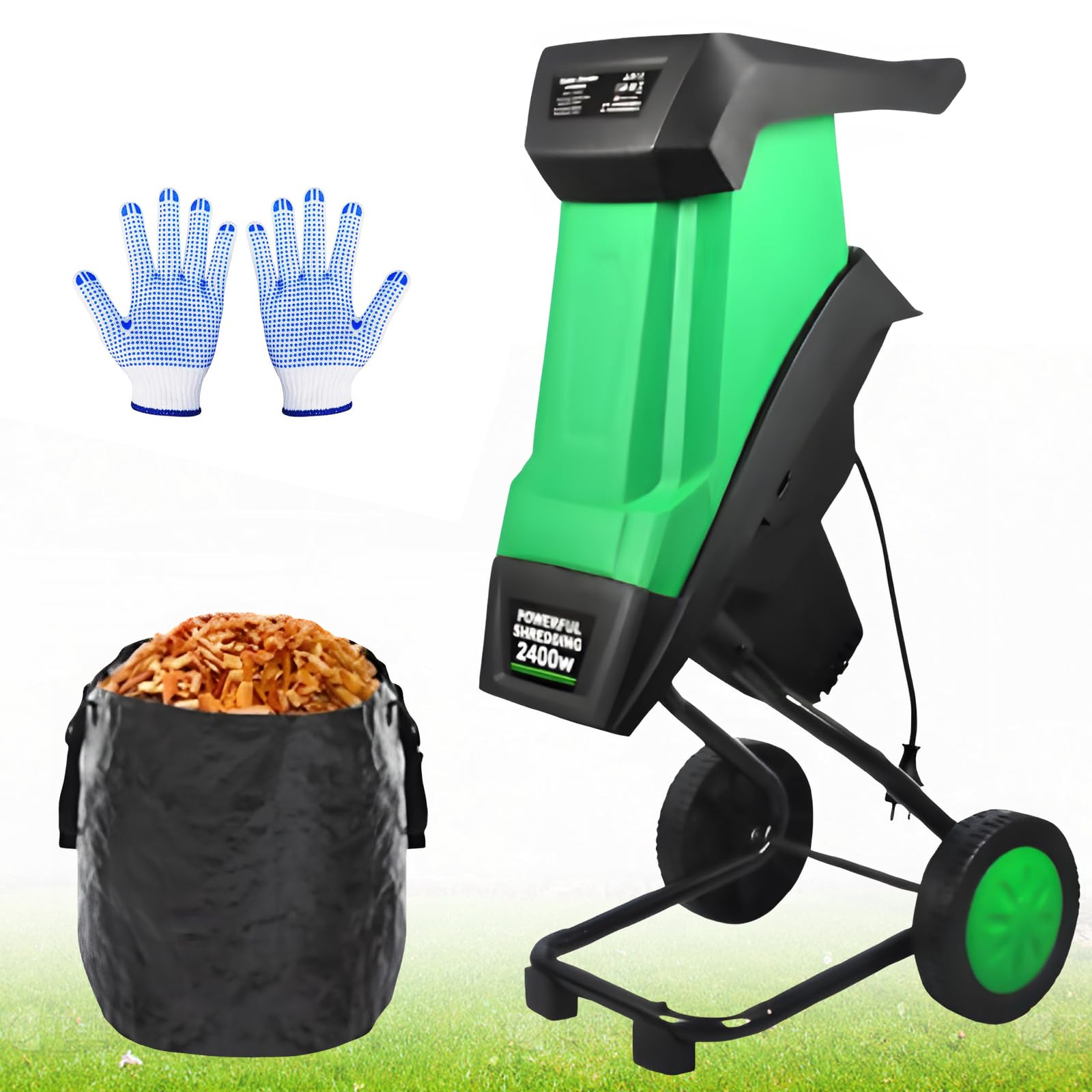 Biotrituradora de hojas de 4500 RPM para compostaje rápido en patio