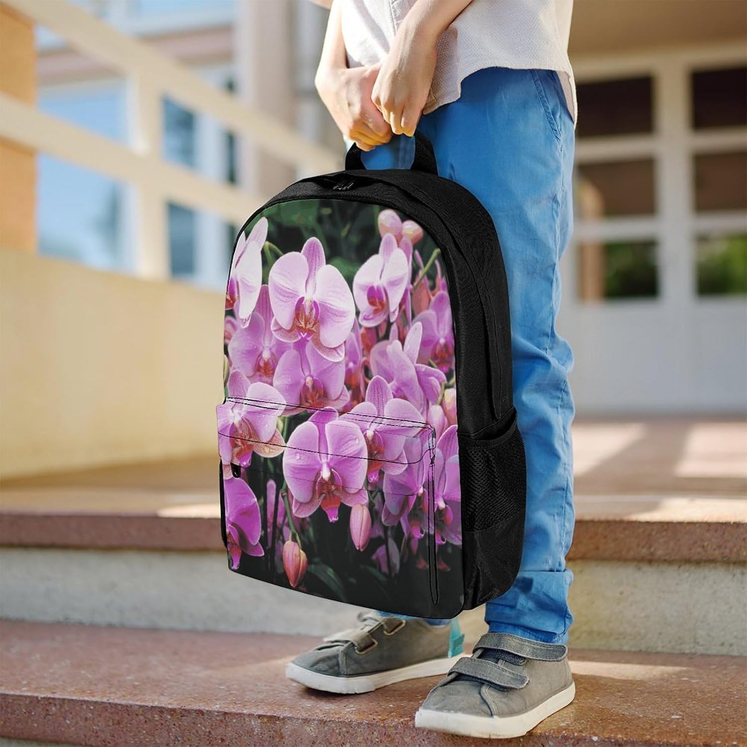 Orchids Backpack Daypack Travel Backpack | Lightweight Casual Laptop Backpack for Women Men Aesthetic Travel Bag for Weekender Business Hiking Outdoor