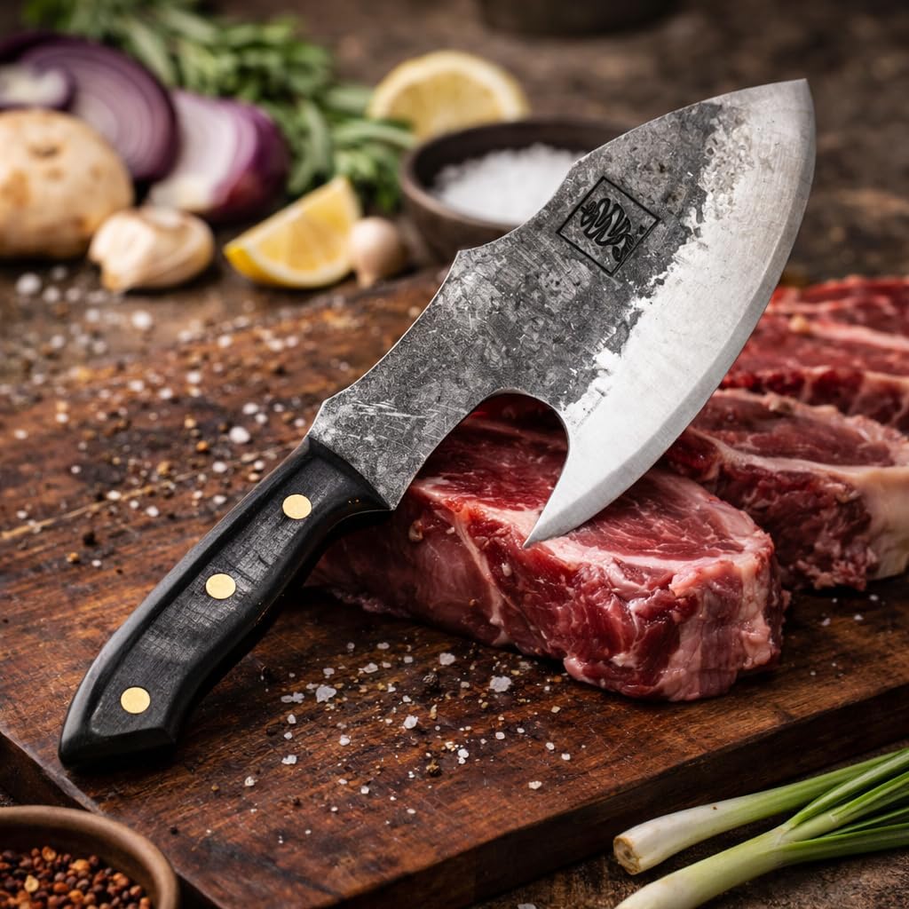 COOLINA Machado Handmade Butcher Knife, Macho Cleaver Knife for all Heavy-duty Chopping, Cutting Meat, Vegetables