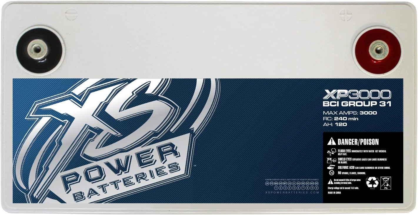 xs power xp3000 3000 watt power cell marine stereo battery for atvutvcart