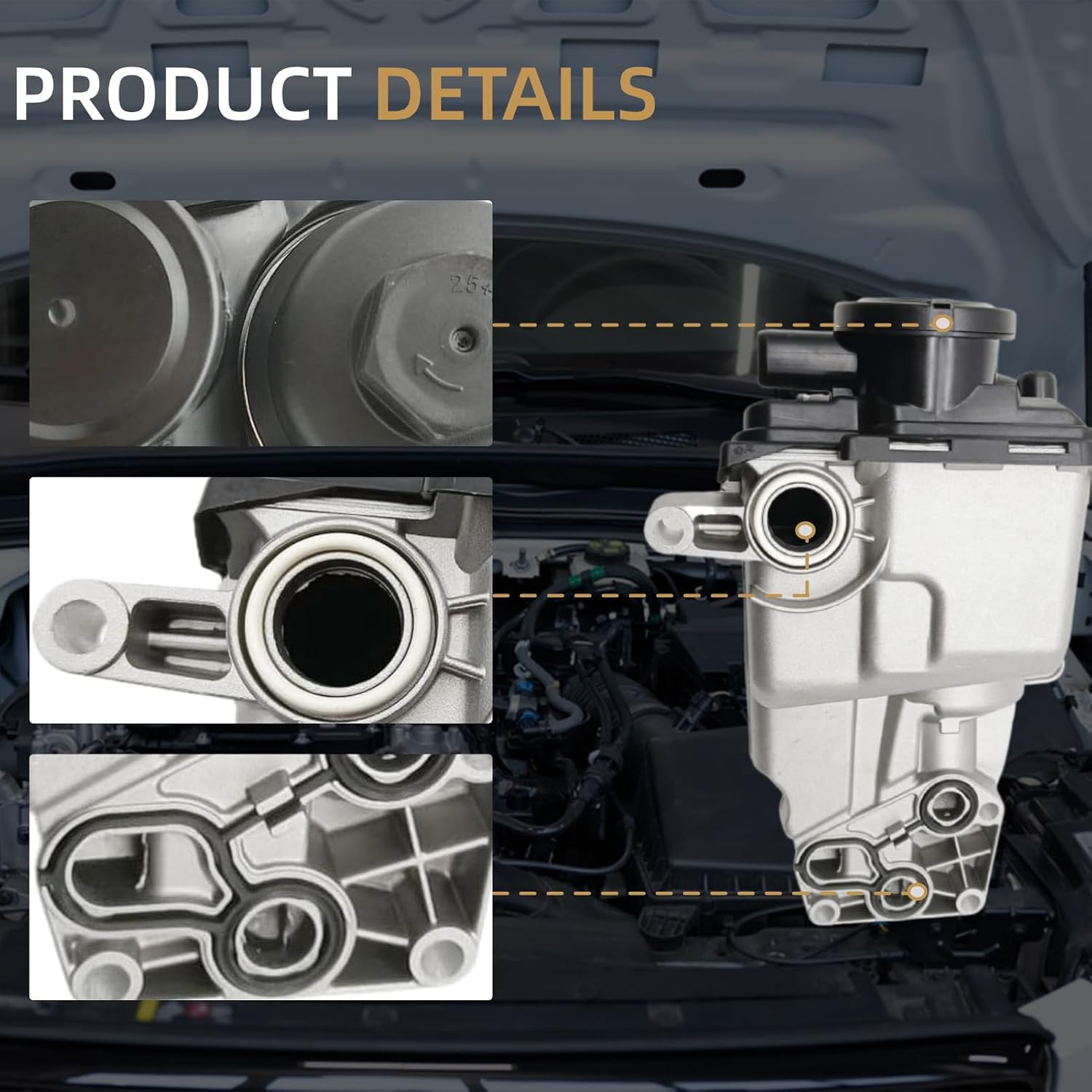 31338685 Oil Filter Housing Assembly with Gasket Filter Element Compatible with Volvo V40 S60 C30 C70 XC60 2.5T