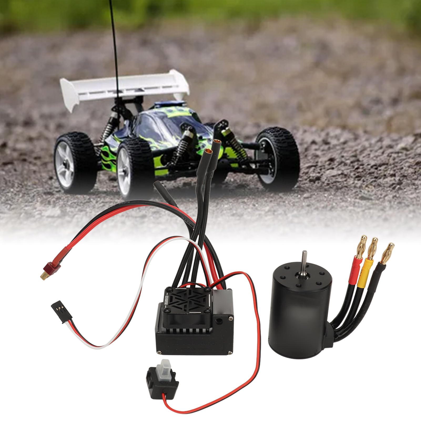 3650-Brushless-Motor, 60A-ESC-Combo-Set für RC-Car-Motor-Upgrade, 1/10-RC-Fahrzeug-Speed-Enhancement, Rennfahrzeug-Drift-Cross-Country-Performance-Boost