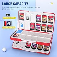 Vista 2 de MoKo Funda de 48 tarjetas de juego compatible con Nintendo Switch OLED 2021SwitchSwitch Lite funda de soporte para juegos Switch para tarjetas