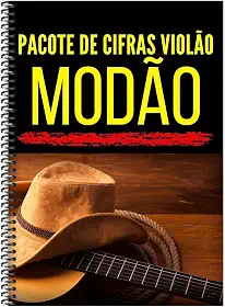 Apostila de Cifras Violão Sertanejo Modão Simples, Pacote com 50 Músicas