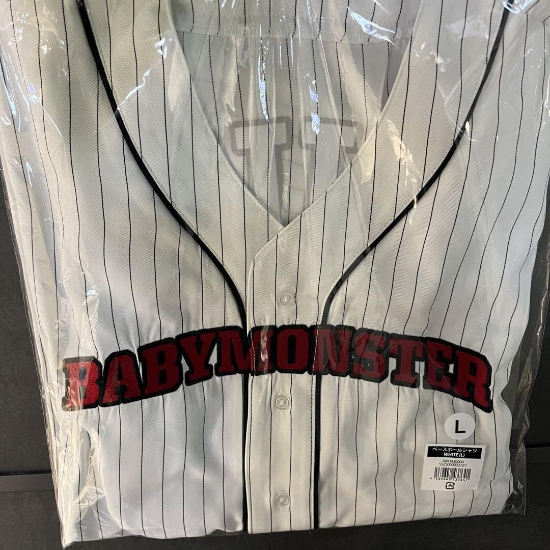 Amazon.co.jp: 即購入BABYMONSTER ベースボールシャツ 白 Mサイズ  