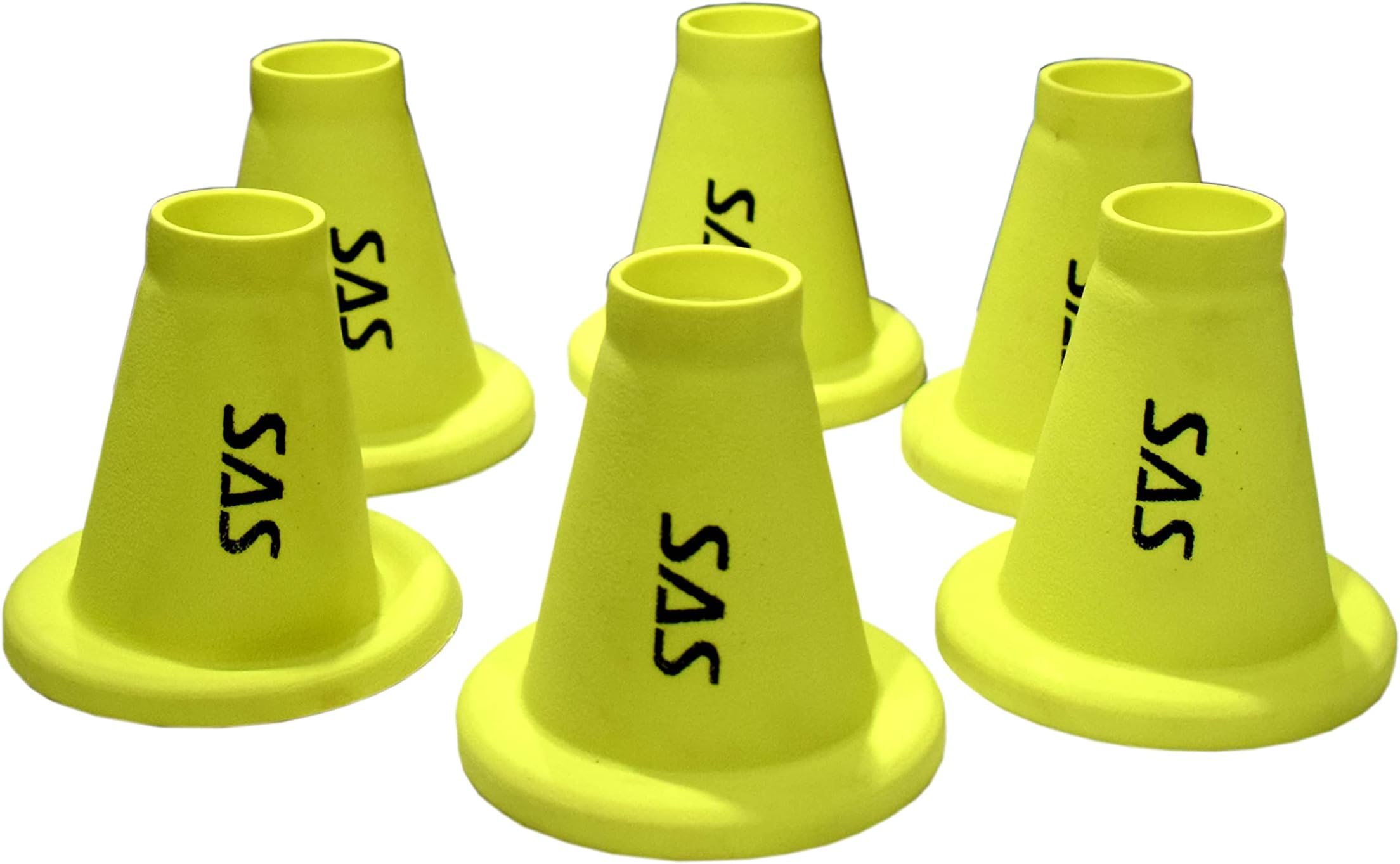 PVC Cricket Batting tee for Cricket practices Pack of 6 Yellow