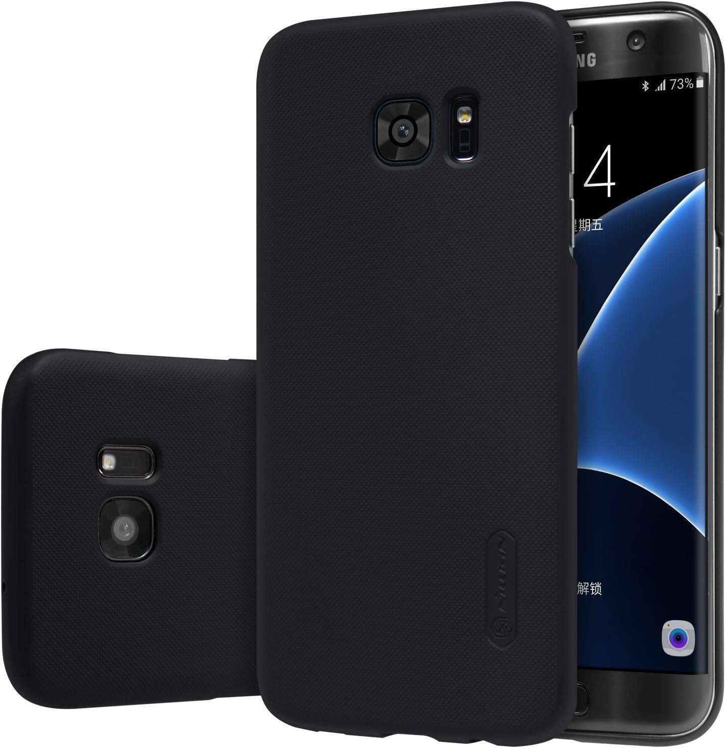 Nillkin Samsung Galaxy S7 Edge Super Frosted Shield Back Case Hard with Ozone Screen Guard -Black
