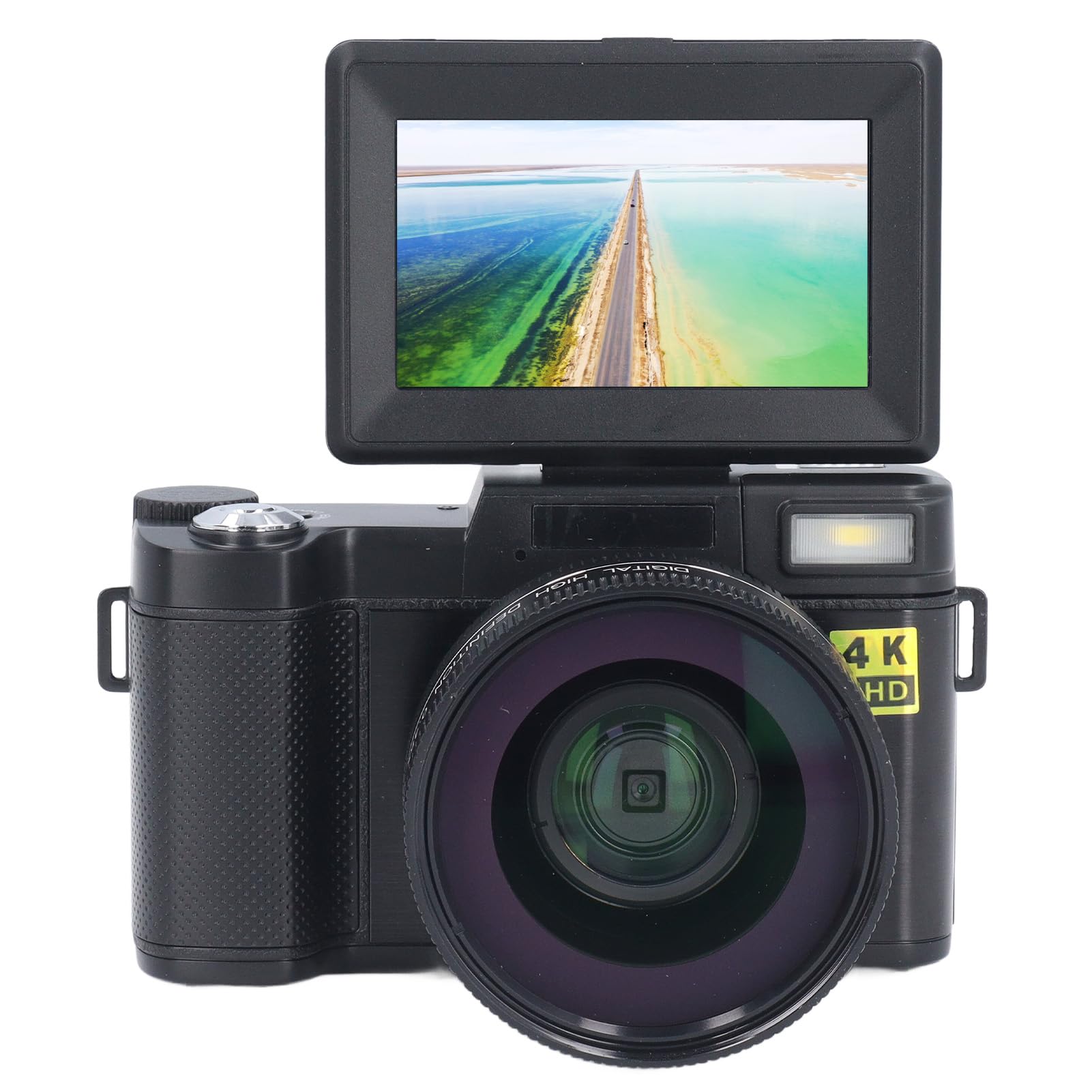 4K HD Digital Camera, 48MP Camera with 180 Degree Flip Screen, Auto Focus Camera with 3 Inch Screen 800mAh Battery, 128GB Expandable (Black)-image-18