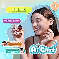 Vista 4 de ENERGIZE LAB Eiliko Aquamarine - Your Tiny AI Charm Robot That Matches Every Daily Outfit, Fun Electronic Pendant Toys, for Couples and Best Friends.
