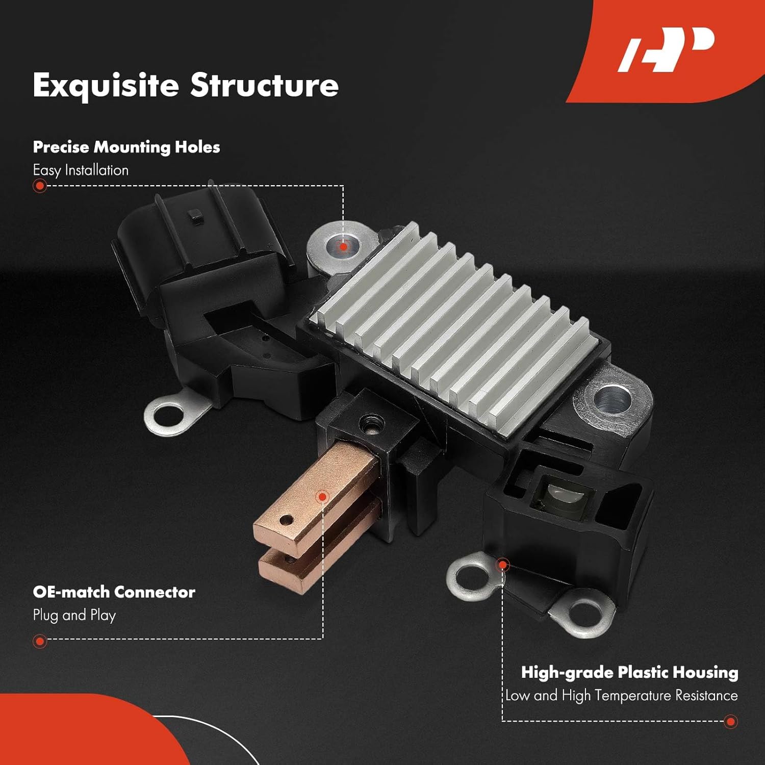 A-Premium Alternator Voltage Regulator Compatible with Subaru Outback 2000-2003, Forester 1998-2001/2003-2018, Impreza 1992-2000, Legacy Liberty 1998-2003, 14.5V A-Circuit 14.3 Vset