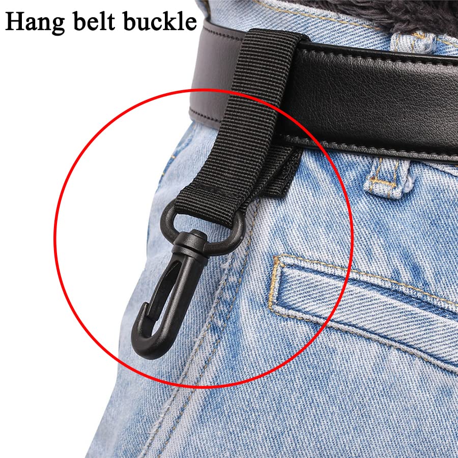 Lot De 3 Crochets Ceinture Tactique Nylon - Porte-clés, Clip MOLLE, Pour Sac à Dos, Camping, Randonnée (noir, Kaki, Vert Armée)