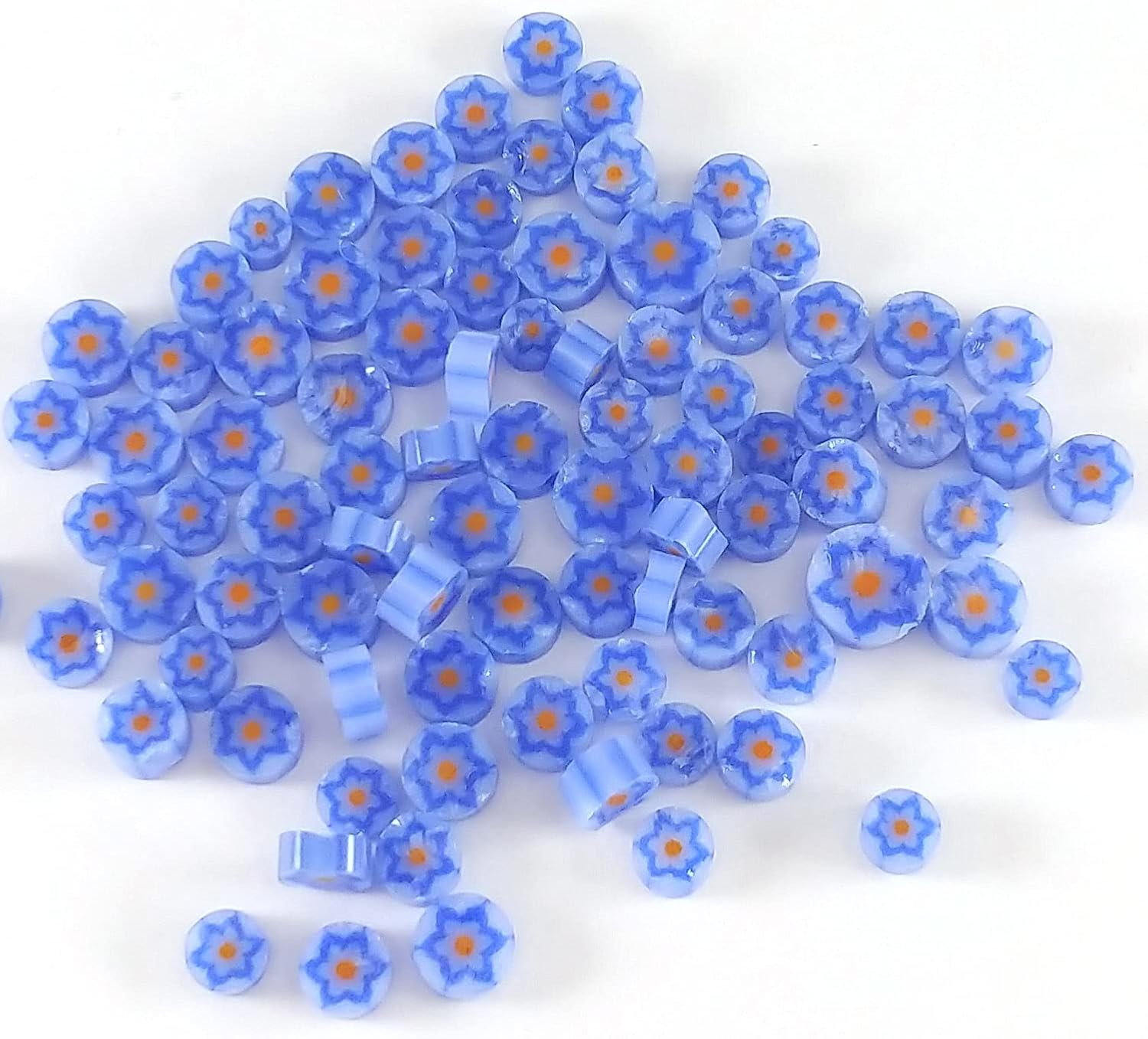 Cape Jasmine Murrine 6102-96 Millefiori COE 96 Glacial Art Glass
