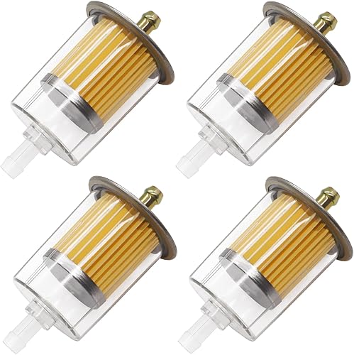 Taiss Filtro de combustible en línea de gas, se adapta a la línea de combustible de 38 pulgadas, ampliamente utilizado en automóviles, motocicletas,