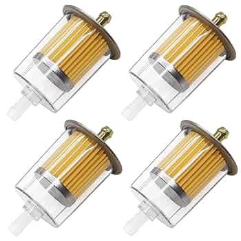 Ape Racing Inline Fuel Filter Universal Fuel Filters For Small Engine Motorcycle Lawn Mower (Pack Of 2) Replace 691035 49019-0027 AM108356