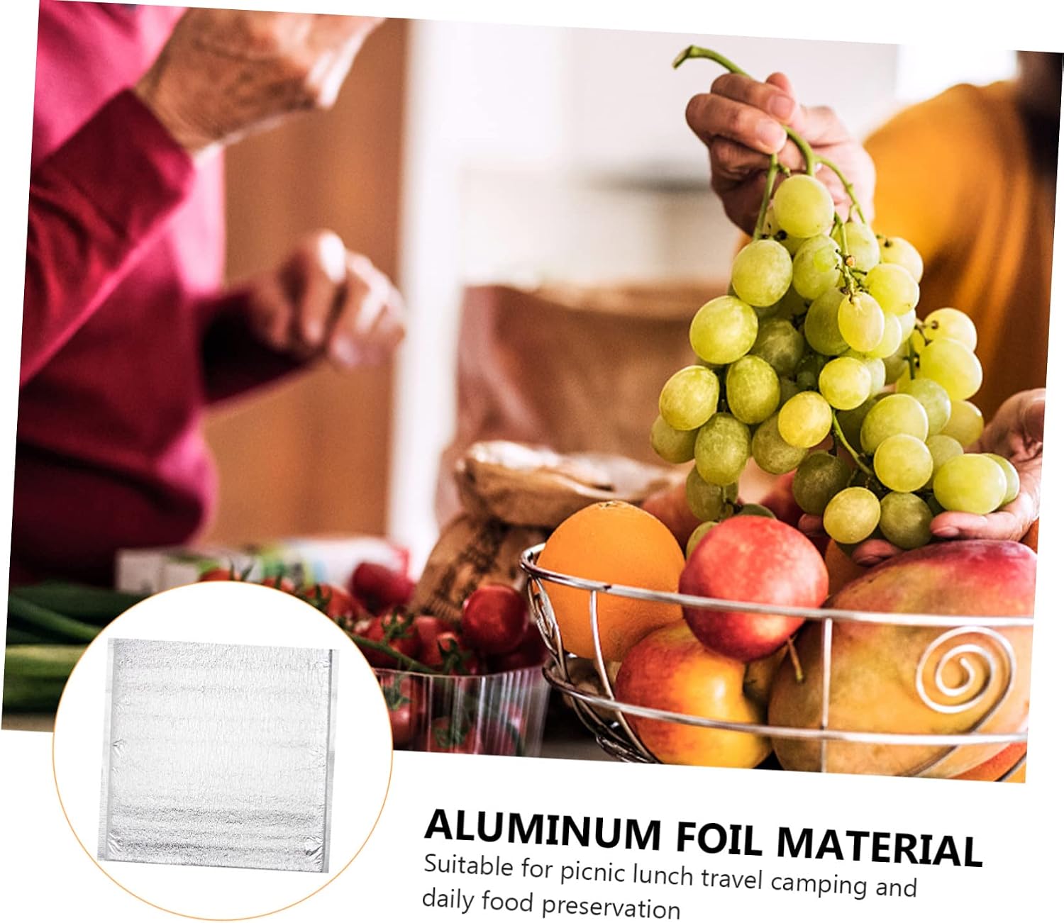 ABOOFAN 20pcs Disposable Insulation Bag Thick Aluminum Pouch Take-out Bag for Food and Picnic