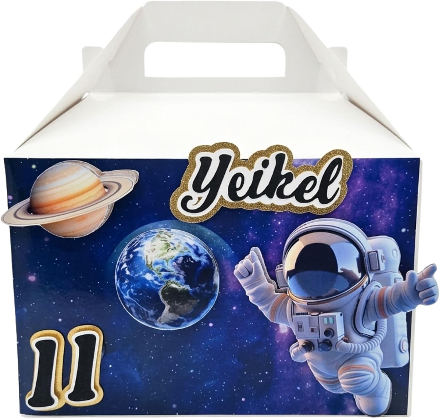 Personalized Space Birthday Favor Box – Astronaut Party Favor Box – Galaxy Theme Treat Box – Custom Name Kids Birthday Party Favor (24)