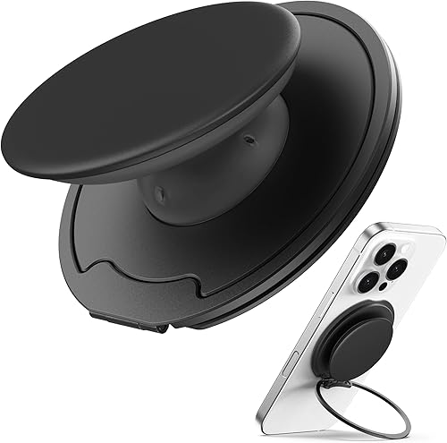 Miniatura 9 de Sinjimoru Soporte magnético para teléfono MagSafe — Sujeción magnética de 3000G, comodidad de silicona suave, placa de metal incluida, iPhone