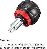 Vista 3 de uxcell Perillas de resorte de pasador de tracción Piezas de repuesto para equipo de tornillo de ajuste de altura de fitness