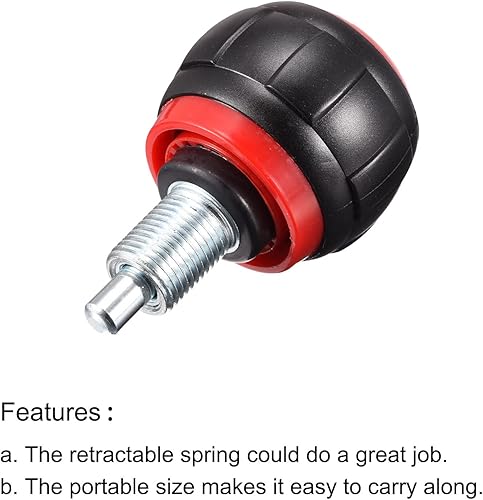 Miniatura 3 de uxcell Perillas de resorte de pasador de tracción Piezas de repuesto para equipo de tornillo de ajuste de altura de fitness en