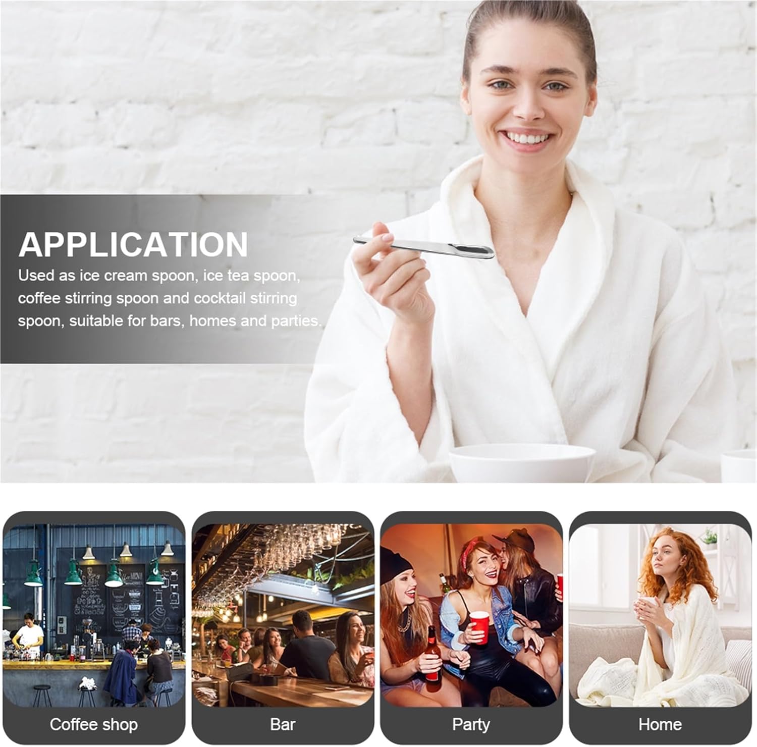 Coffee Scoop 12Pcs Mini Exquisite Craftsmanship Fine Polishing Design Stirring Spoon