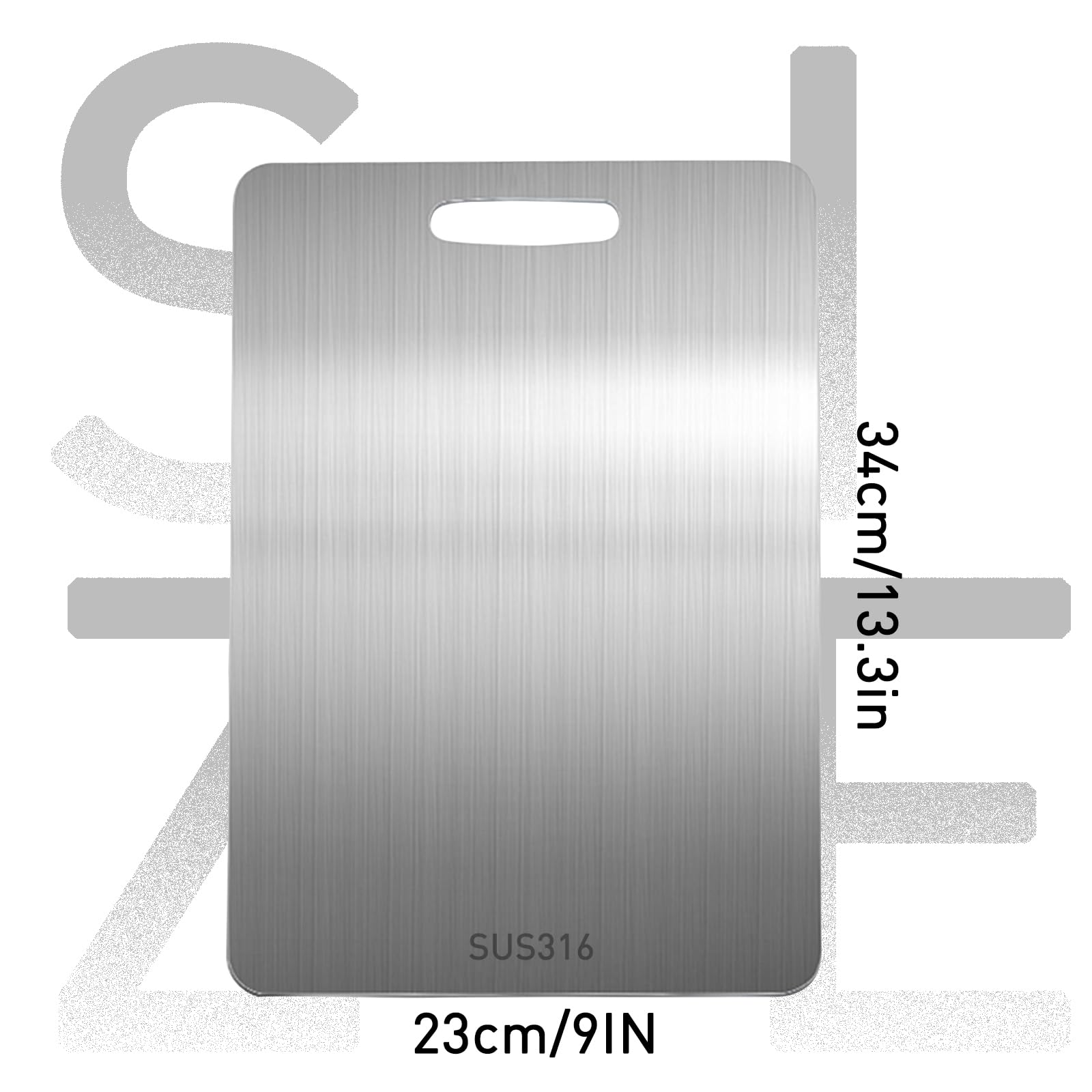 Chopping Boards for Kitchens Titanium Cutting Board,Titanium Cutting Boards for Kitchen-Cutting Edge Hygiene & Durability,316 Stainless Steel Cutting Boards,Stainless Non Stick (13.3x9 in) - Image 2