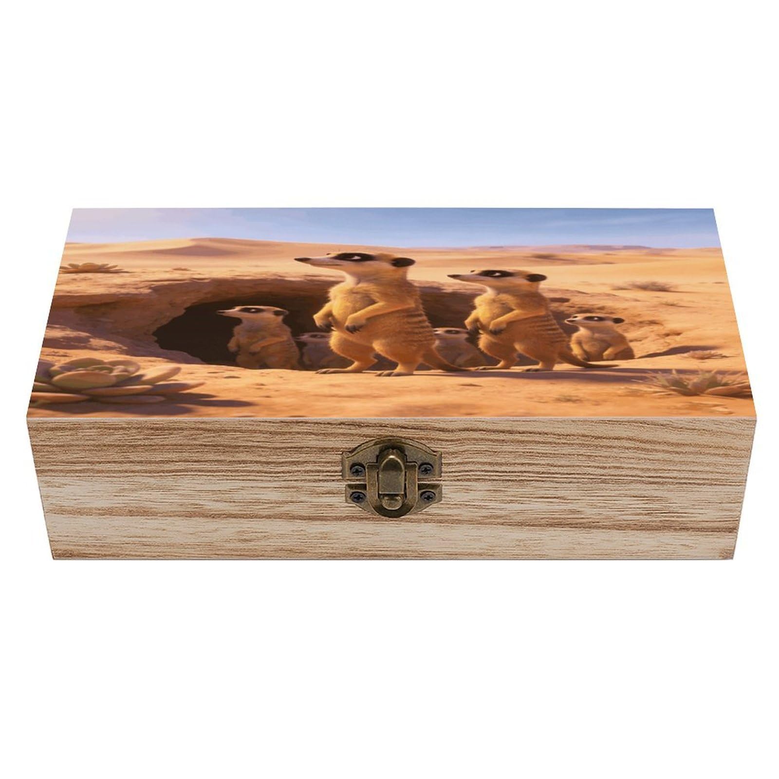 asbwuo Watchman Wood Keepsake Box Wooden Box with Hinged Lid