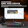 ATTACK SHARK X65 HE 65% Gaming Keyboard with Magnetic Switch – 8000 Hz Ultra Fast Response, 0.01 mm Rapid Trigger Sensitivity, PBT Keys, RGB Lighting, QMK Support (Black Contour Line)