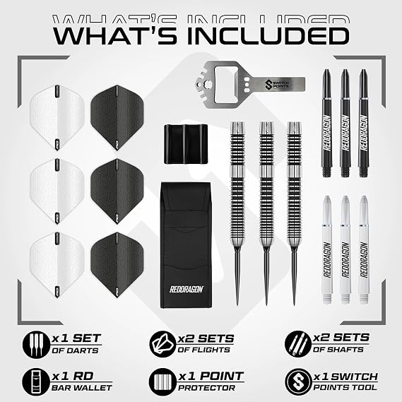 RED DRAGON Darts | Pegasus Original or Switch Point | Tungsten Darts Set