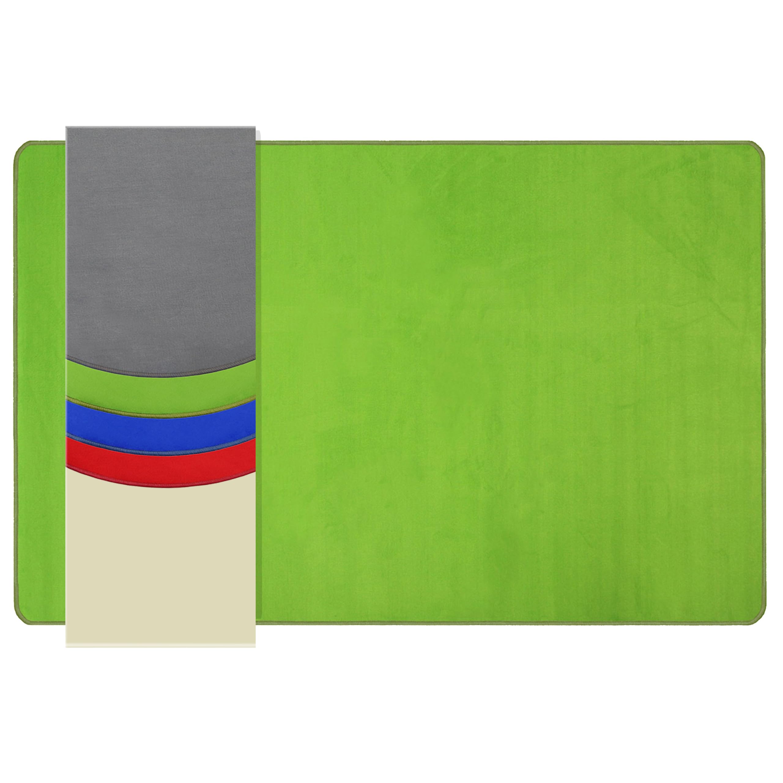 Primaflor Kinderteppich Sitzkreis | 200 x 300 cm | Grün | Feinvelours
