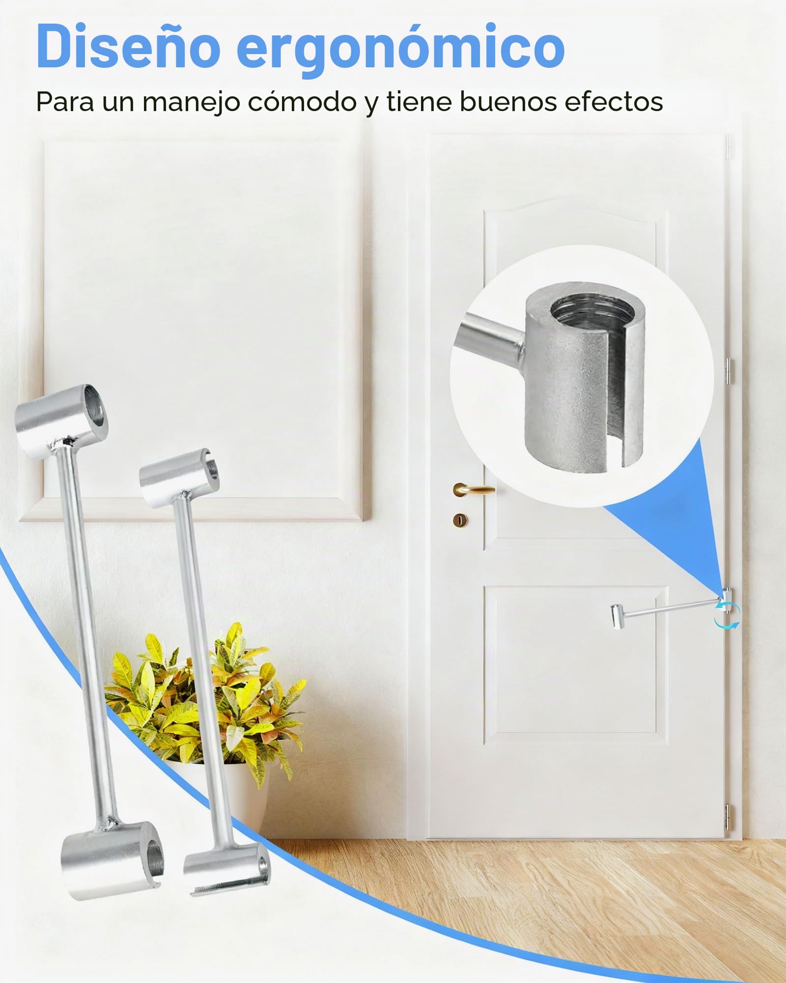 Herramienta de Ajuste de Bisagras de Puerta: Llave de Ajuste de Espacio de Bisagra Herramienta Reparación Bisagras Puerta para Puertas con Bisagras Tipo Bandera (14 + 19 + 23 + 25 mm)