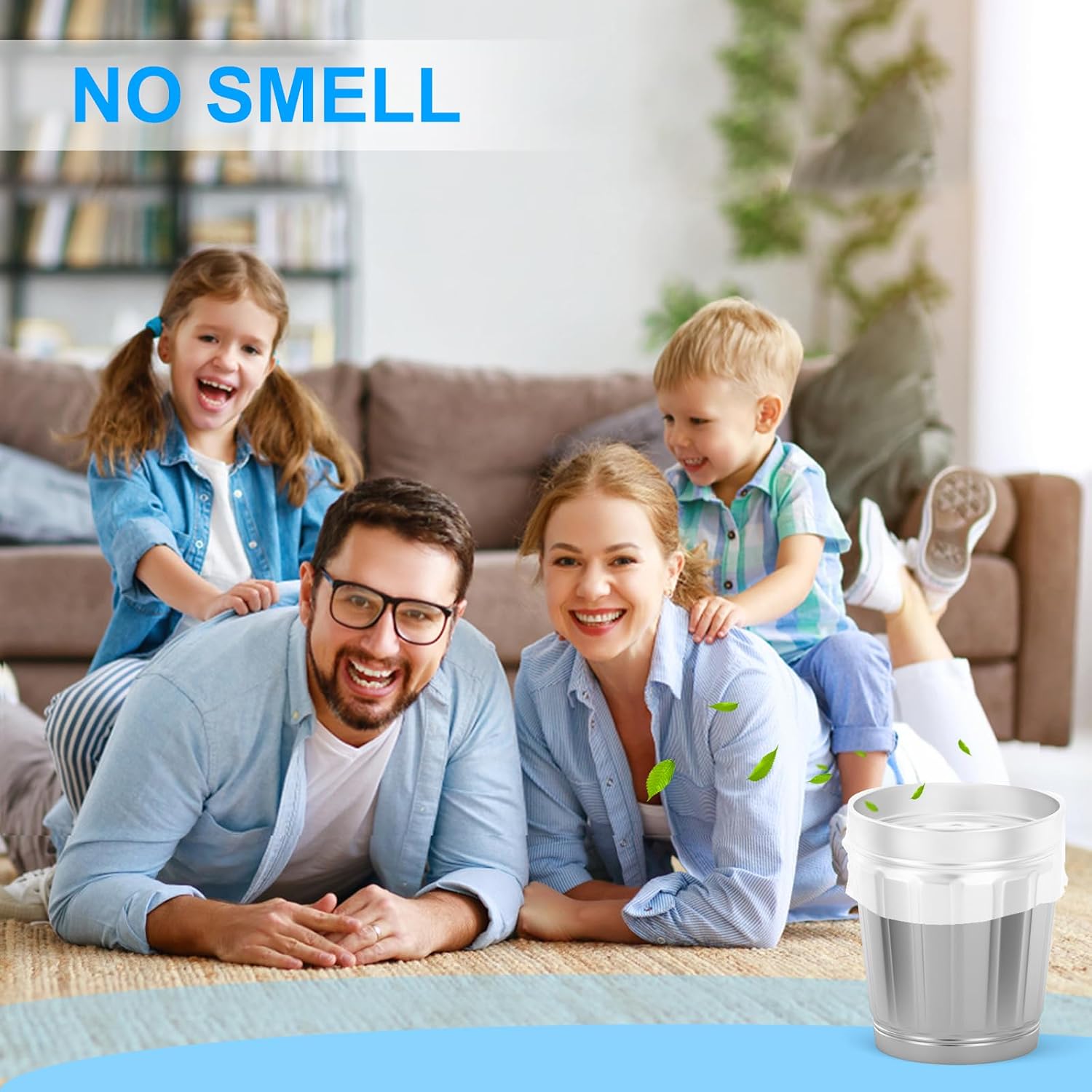 Small Trash Bags Bathroom Garbage Bags 4 Gallon, Inwaysin 15-20 Liter White Mini Trash Bags, Office Waste Basket Liners Compostable Plant Based Bin Bags, 200 Count image 3