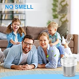 Inwaysin 1.2 Gallon 200 Pcs Small Trash Bags Bathroom Garbage Bags, Clear White Office Waste Basket Liners Compost Bags for Kitchen, Office, Pet Litter, Car, 5-6 Liter