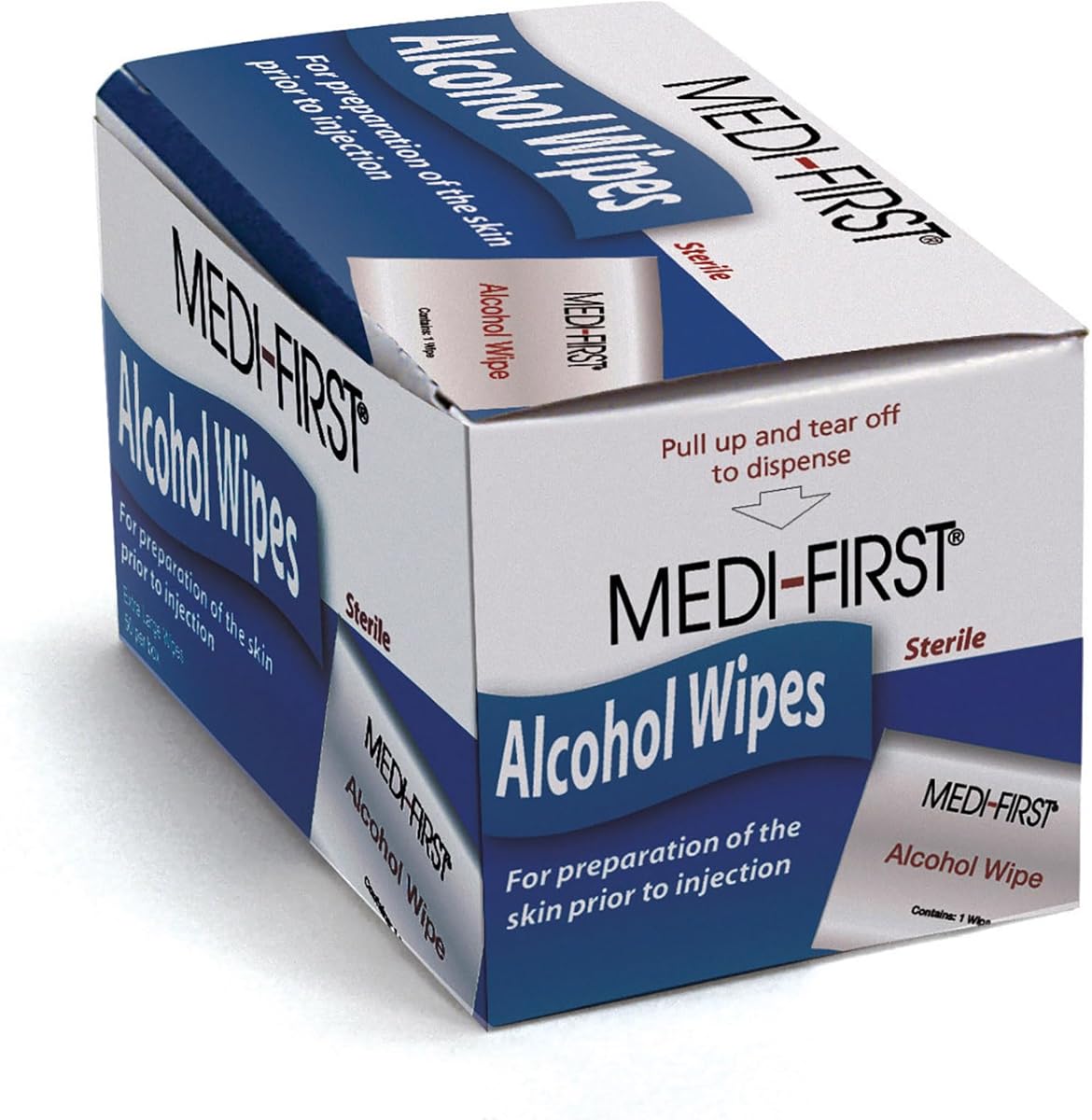 Medi-First 22150 Alcohol Skin Prep Pads, 50 Per Box