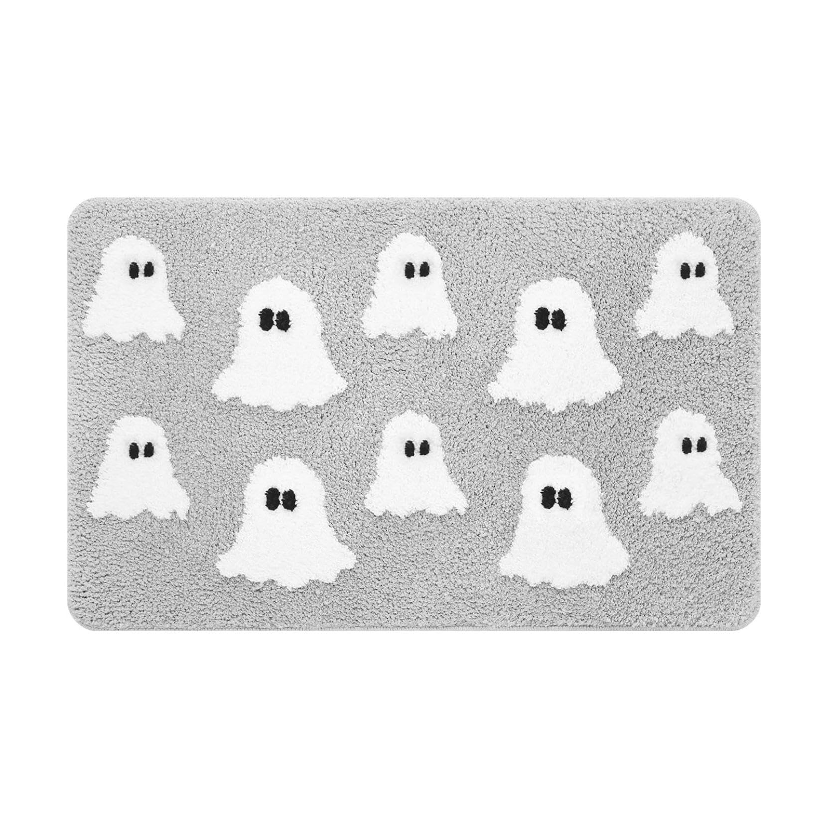Xuminny Halloween Ghost Door Mat, Outdoor Ghost Doormat, Halloween Welcome Mat, Halloween Doormat Decoration, Halloween Non-Slip Doormat For Indoor, Outdoor (Gray)