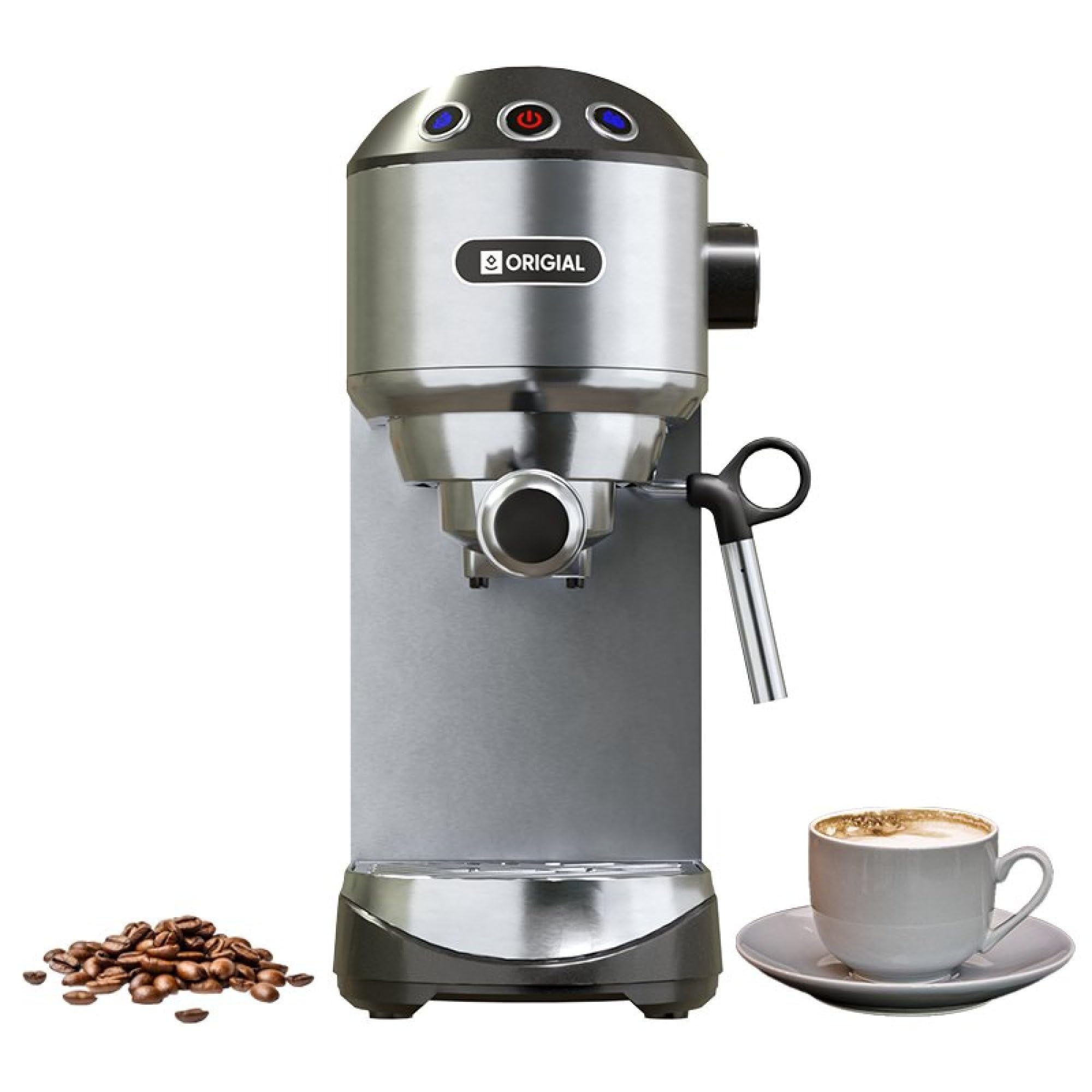 BARISTAEXPERT 19 Cafetera Espresso 19 Bares con Vaporizador de Leche, Thermoblock 1450W, Cafetera de Acero Inoxidable para Espresso y Cappuccino, Depósito 1L, 1 o 2 Cafés