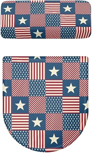 Miniatura 5 de Juego de 2 tapas de inodoro con diseño floral abstracto, funda de repuesto duradera para asiento de inodoro, juego de accesorios de baño que se