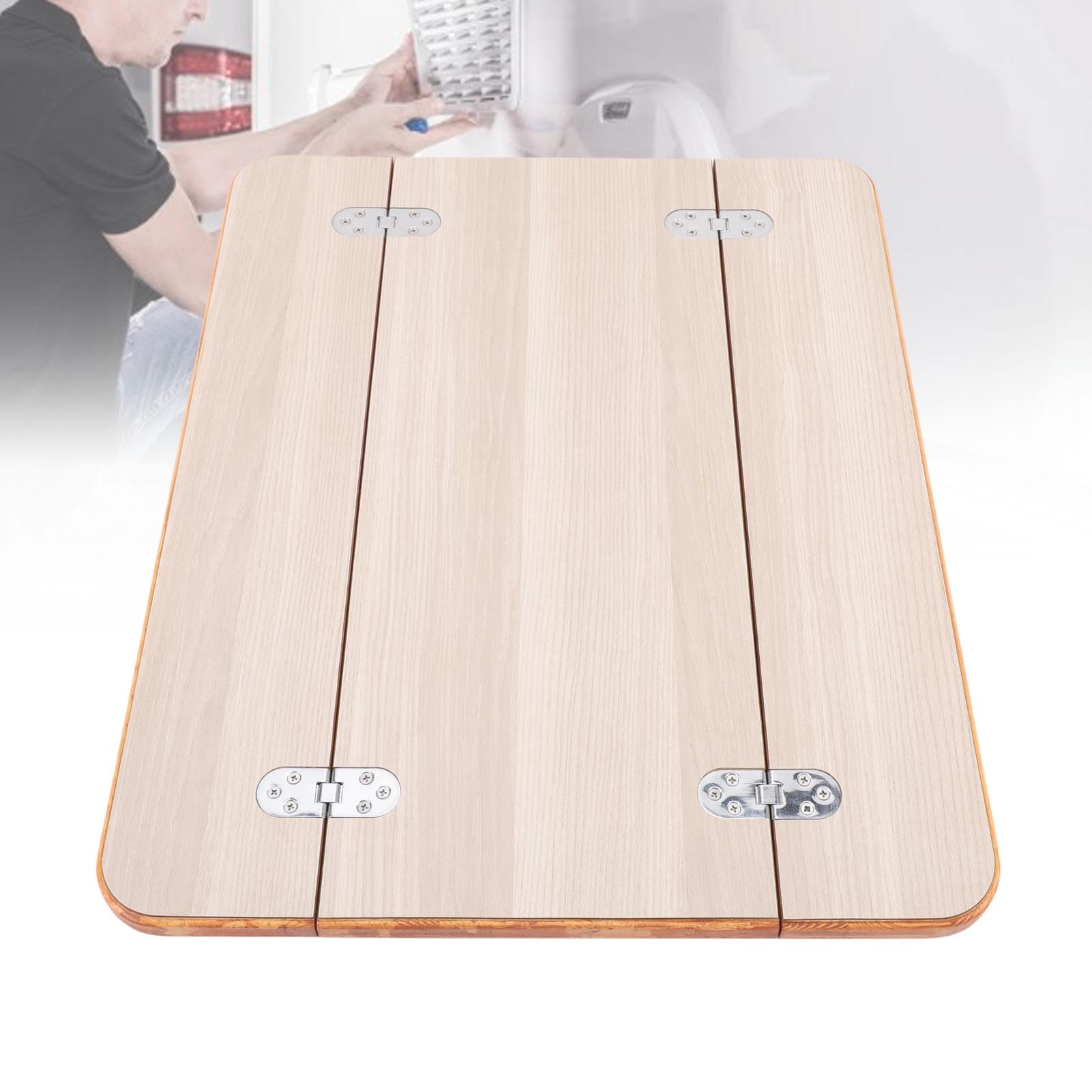 Tavolo da Barca Elegante Design Salvaspazio in Legno Massello per Campeggio RV Yacht 0,79 Pollici (Bianco (595x480 mm/23,43x18,9 pollici))