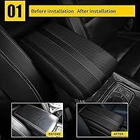 Vista 2 de AOMSAZTO - Reposabrazos de fibra de carbono para Jeep Grand Cherokee 2011, 2012, 2013, 2014, 2015, 2016, 2017, 2018, 2019, 2020, 2021, color negro