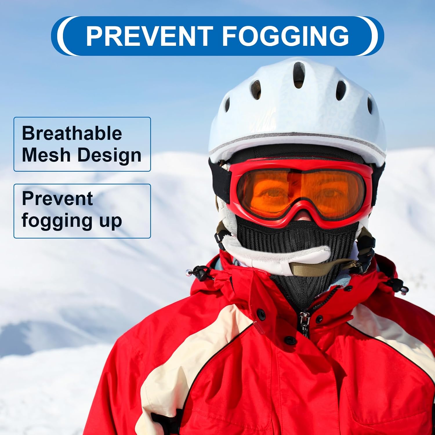 V.Step Heated Balaclava with Battery, APP Control Heated Balaclava Face Mask Men Women with Timer Design Windproof Heated Ski Mask for Motorcycle Snowboard Hunting, Black