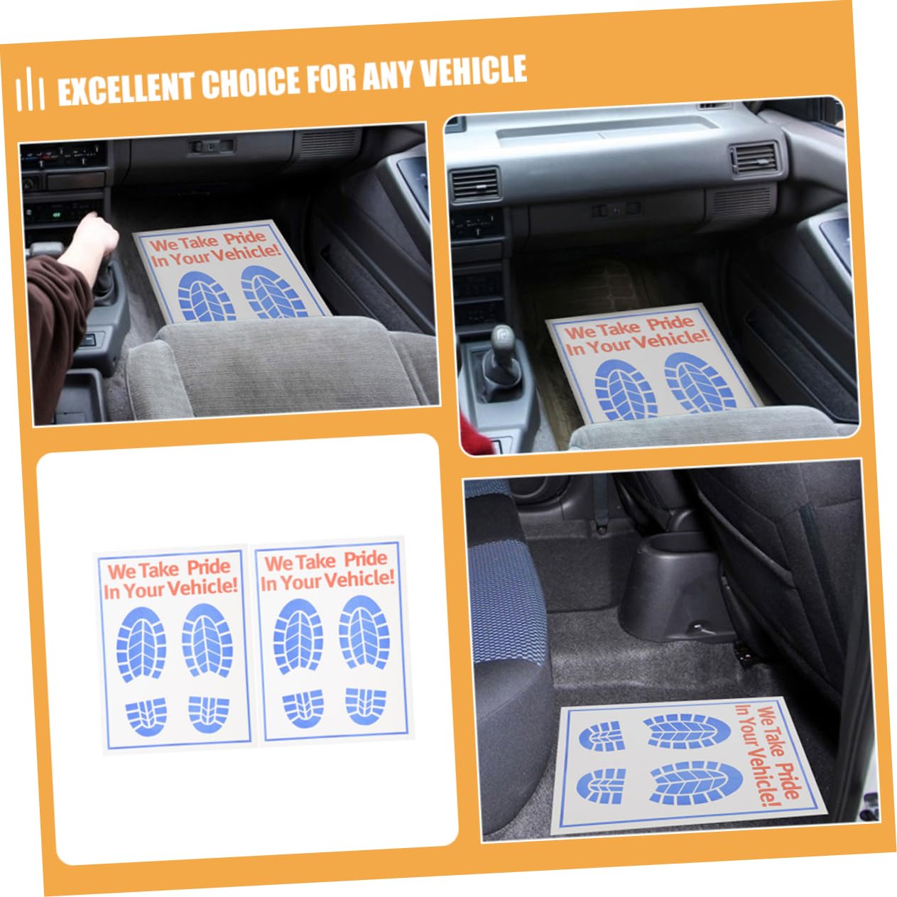 Cabilock Lot de 60 Tapis de Sol Jetables pour Voiture en Papier Kraft Blanc, Protection du Tapis de Véhicule pour Entretien et Service