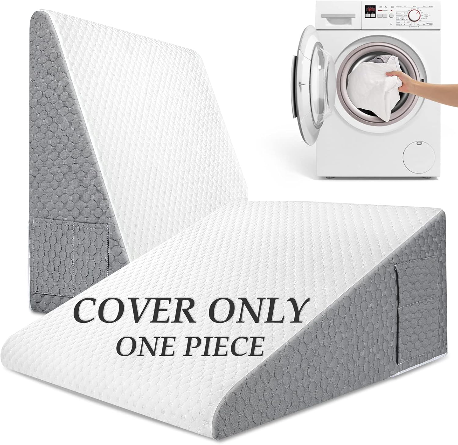 Forias Wedge Pillow Cover for 10" Triangle Pillow Wedge