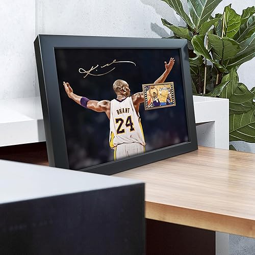 Miniatura 3 de sufenvera Kobe Bryant - Póster enmarcado para fanáticos del baloncesto en cumpleaños, Navidad, Día del Padre, 10 x 8 pulgadas