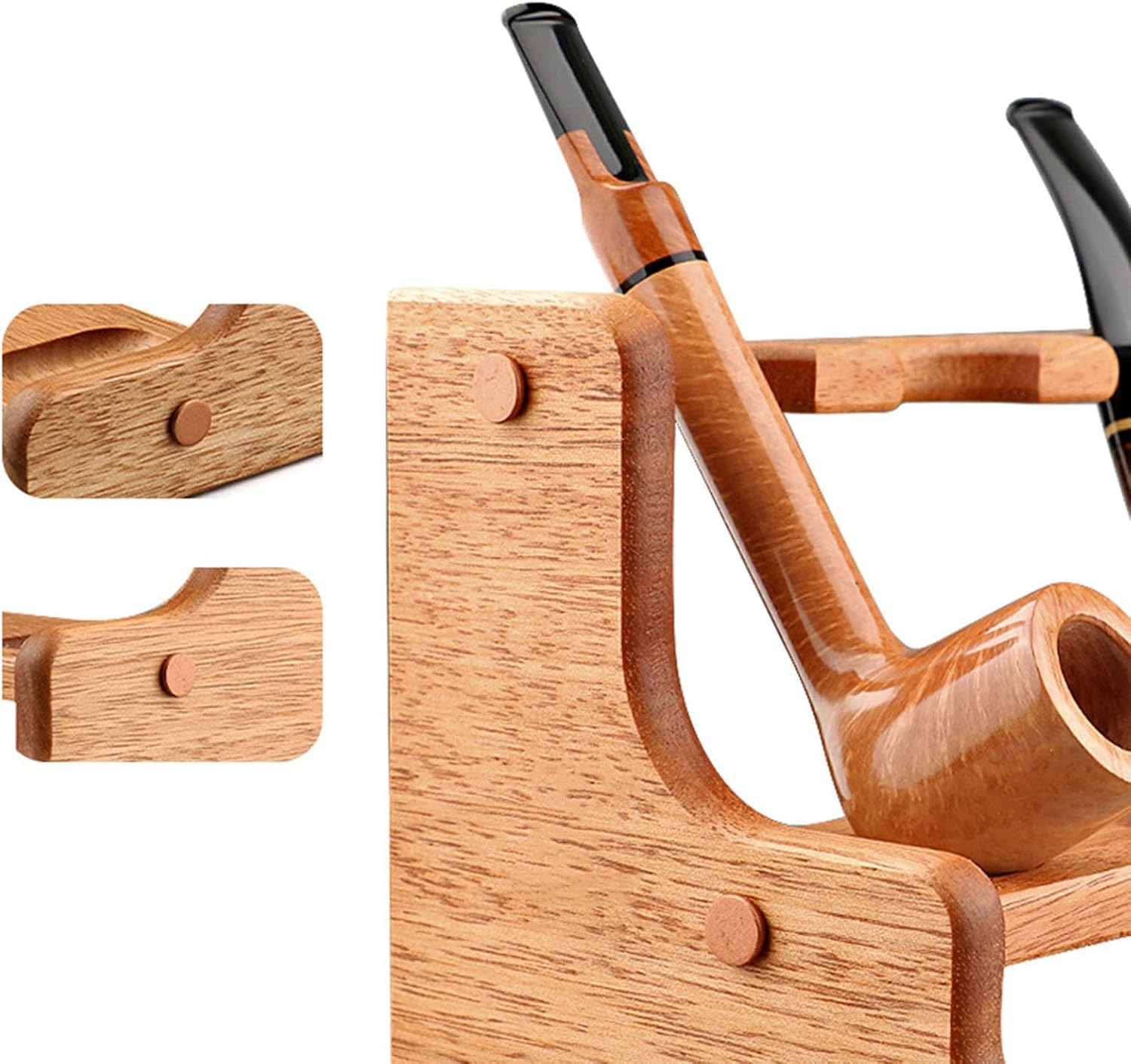 COYEUX Wooden Tobacco Pipe Stand, Wooden Pipe Stand, for 16 Tobacco Pipes, Stylish Gift, Handmade From Solid Wood(Pipes Not Included)