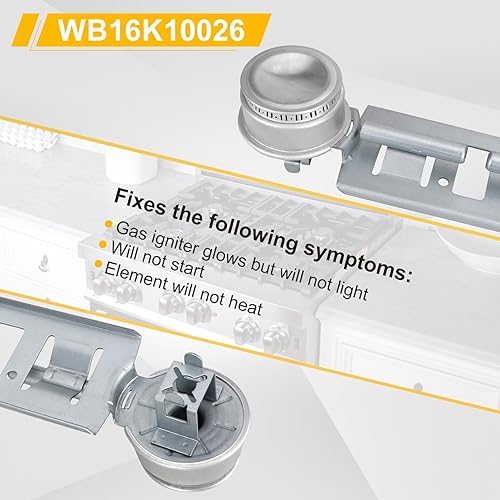 Miniatura 4 de Kit de quemador doble WB16K10026 Gama de gas de reemplazo de montaje de doble quemador compatible con quemador de estufa de gas Hotpoin General