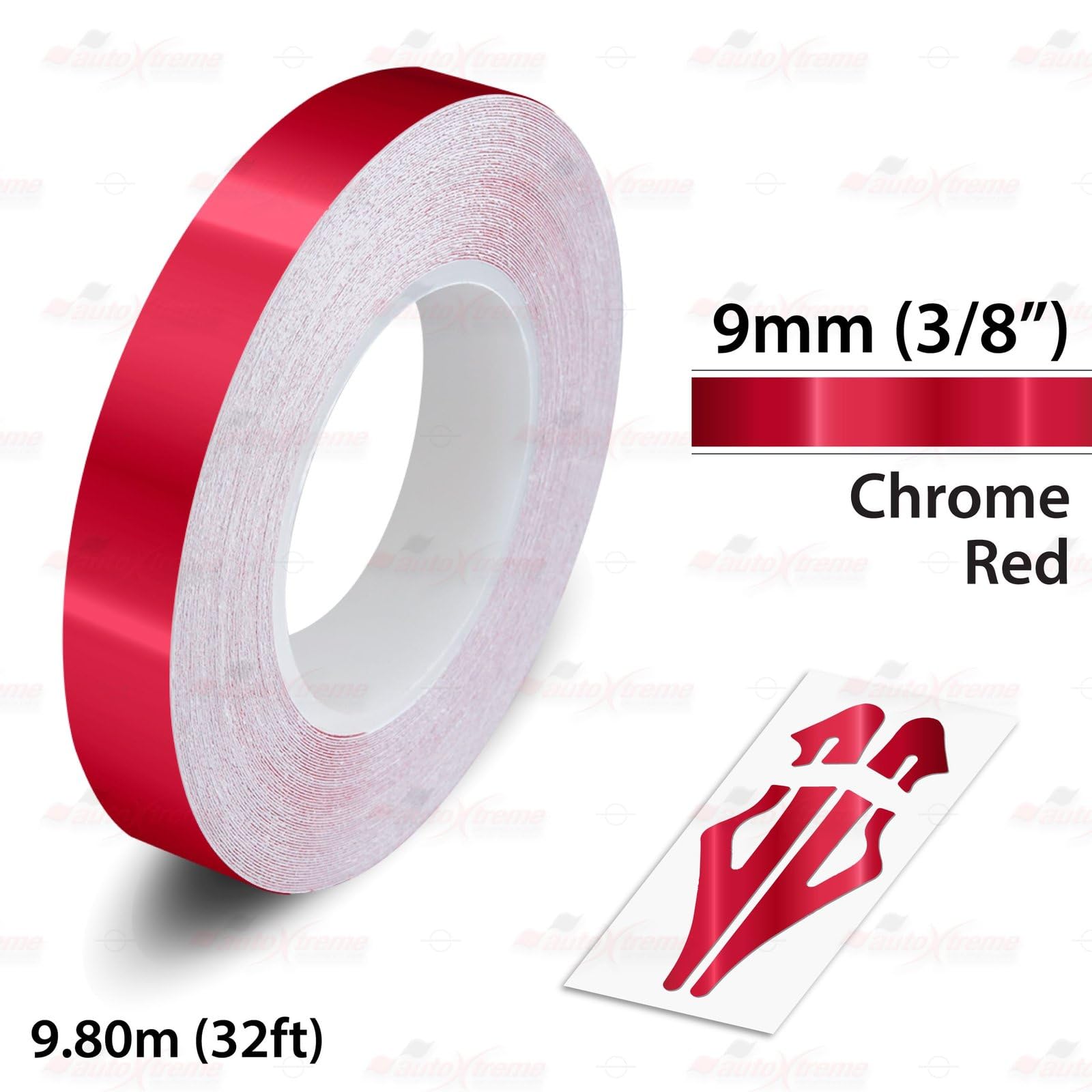 CHROME RED, 3/8