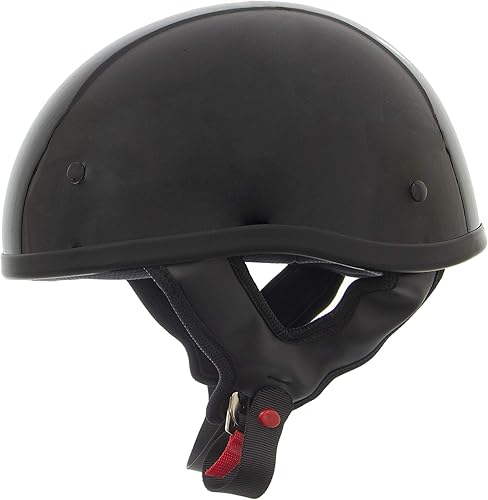 Outlaw Helmets T68 - Casco de motocicleta negro brillante para hombres y mujeres, aprobado por DOT, unisex, para adultos, para bicicleta, scooter,