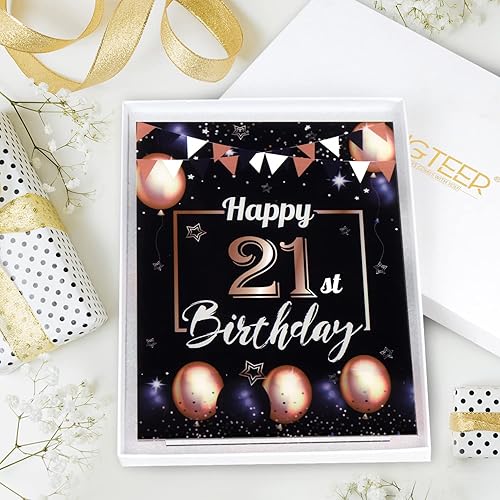 Miniatura 151 de LINGTEER Happy 11th Birthday Decorations, 2Pcs Black&Gold Stand Print Acrylic Table Centerpieces Backdrop Board- Cheers to 11 Years Old Fun Birthday