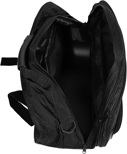 Miniatura 9 de X AUTOHAUX 1 par universal de alforjas laterales para motocicleta, bolsa de equipaje de ciclismo, hebillas ajustables, piel sintética, color negro,