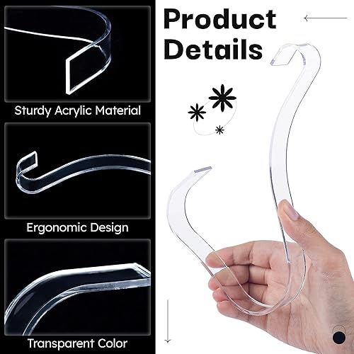 Miniatura 3 de TXIN 10 unids/5 pares de acrílico transparente sandalias zapatos soporte de exhibición insertos titulares zapato estante soporte de zapatos para